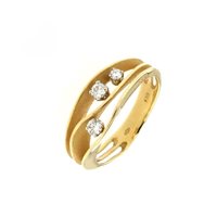 Ring Annamaria Cammilli Woman Dune in Yellow Gold Diamante GAN2662U - GAN2662U
